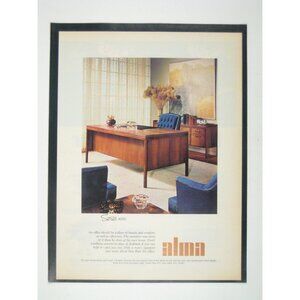 Vintage Alma Furniture Advertisement Print MCM Decor Office Mid Century Modern